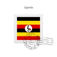 Uganda Flag Postage Stamp