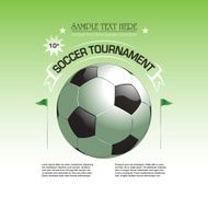 Soccer tournament invitation poster illustration
