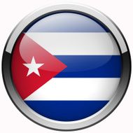 cuba flag gel metal button