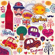 Pattern with London&#039;s symbols