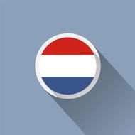 Netherlands Flag Button Icon