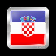 Flag of Croatia Metal Icons