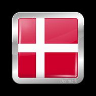 Flag of Denmark Metal Icons