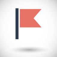 Flag flat single icon N9