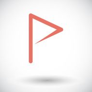 Flag flat single icon N10