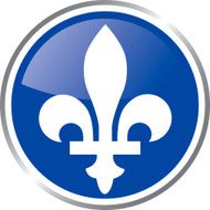 Quebec emblem button