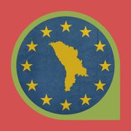 European Union Moldova marker button