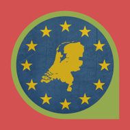 European Union Netherlands marker button