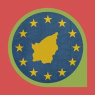 European Union San Marino marker button