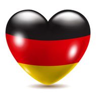 Heart shaped icon with flag of Germany