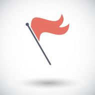 Flag flat single icon N11