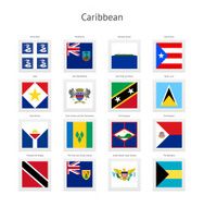 Caribbean Postage Stamp Flags Collection N2
