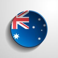 Australia 3d Round Button