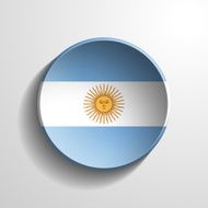 Argentina 3d Round Button
