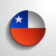 Chile 3d Round Button