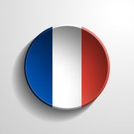 France 3d Round Button