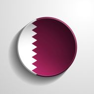 Qatar 3d Round Button