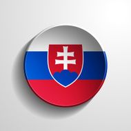Slovakia 3d Round Button