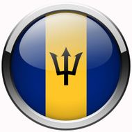 barbados flag gel metal button