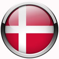 Denmark flag gel metal button