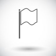 Flag flat single icon N13