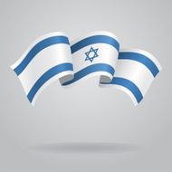Israeli waving Flag Vector illustration