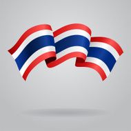 Thai waving Flag Vector illustration