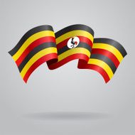 Ugandan waving Flag Vector illustration
