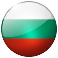 Bulgaria Round Glass Button