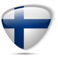 Finland Flag Glossy Button