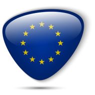 Europe Flag Glossy Button