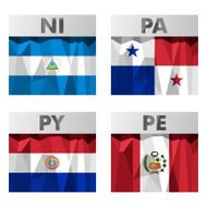 flags in polygonal style N6