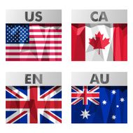 flags in polygonal style N8