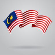 Malaysian waving Flag Vector illustration