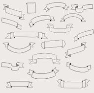 Set of design elements banners ribbons Vector illustration N2