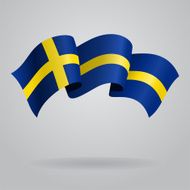 Swedish waving Flag Vector illustration