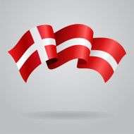 Danish waving Flag Vector illustration