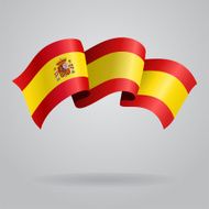 Spanish waving Flag Vector illustration