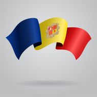 Andorran waving Flag Vector illustration