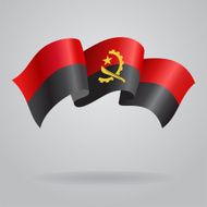 Angolan waving Flag Vector illustration