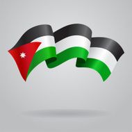Jordan waving Flag Vector illustration