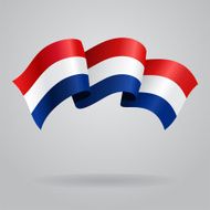 Dutch waving Flag Vector illustration