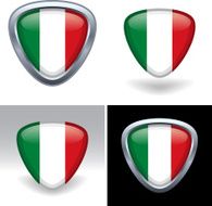 Metallic Italian Flag Icons