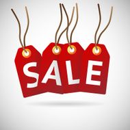 Sale Text Pricet Symbol Labels Icon Template on Gray Background