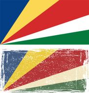 Seychelles grunge flag