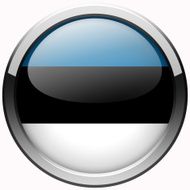 estonia flag gel metal button