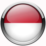 indonesia flag gel metal button