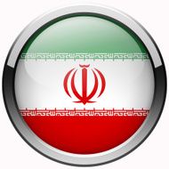 iran flag gel metal button