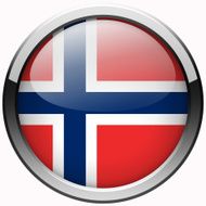 norway flag gel metal button