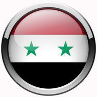 syria flag gel metal button